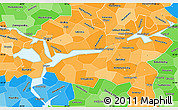 Political Shades Simple Map of Republic of Tatarstan