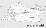 Silver Style Simple Map of Republic of Tatarstan, cropped outside