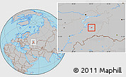 Gray Location Map of Samara