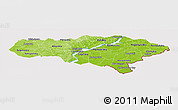 Physical Panoramic Map of Saratov Oblast, cropped outside