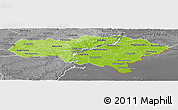 Physical Panoramic Map of Saratov Oblast, desaturated