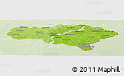 Physical Panoramic Map of Saratov Oblast, lighten