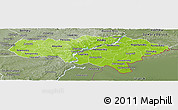 Physical Panoramic Map of Saratov Oblast, semi-desaturated