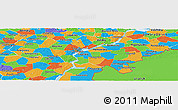 Political Panoramic Map of Saratov Oblast