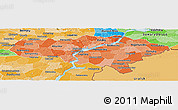 Political Shades Panoramic Map of Saratov Oblast