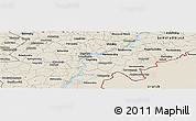 Shaded Relief Panoramic Map of Saratov Oblast