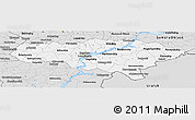 Silver Style Panoramic Map of Saratov Oblast