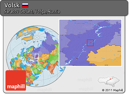 Political Location Map of Volsk