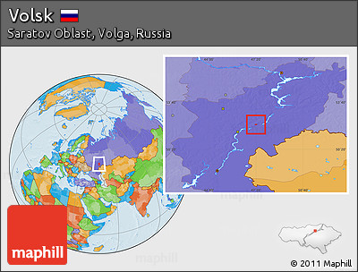 Political Location Map of Volsk