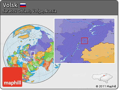 Political Location Map of Volsk