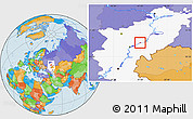 Political Location Map of Volsk, highlighted grandparent region