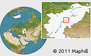 Satellite Location Map of Volsk, highlighted grandparent region