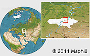 Satellite Location Map of Volsk, highlighted parent region