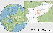 Savanna Style Location Map of Volsk, highlighted grandparent region