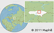 Savanna Style Location Map of Volsk, highlighted parent region