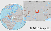 Gray Location Map of Frolovo