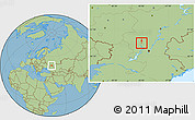 Savanna Style Location Map of Frolovo