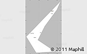 Gray Simple Map of Volgograd, single color outside