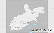Gray 3D Map of Volgo-Vyatka, single color outside
