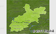 Physical 3D Map of Volgo-Vyatka, darken