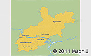 Savanna Style 3D Map of Volgo-Vyatka, single color outside