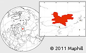 Blank Location Map of Kirov Oblast