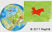 Physical Location Map of Kirov Oblast