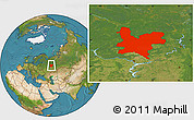 Satellite Location Map of Kirov Oblast