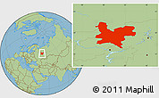 Savanna Style Location Map of Kirov Oblast