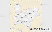 Classic Style Map of Kirov Oblast, single color outside