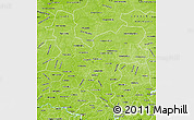 Physical Map of Kirov Oblast