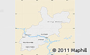 Classic Style Map of Volgo-Vyatka, single color outside