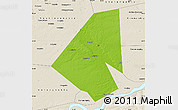 Physical Map of Yurinskiy, shaded relief outside