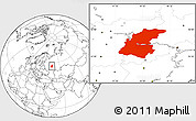 Blank Location Map of Nizhny Novgorod Oblast