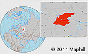 Gray Location Map of Nizhny Novgorod Oblast