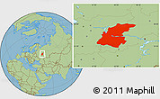 Savanna Style Location Map of Nizhny Novgorod Oblast