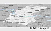 Gray Panoramic Map of Nizhny Novgorod Oblast