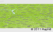 Physical Panoramic Map of Nizhny Novgorod Oblast