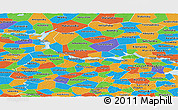 Political Panoramic Map of Nizhny Novgorod Oblast