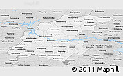 Silver Style Panoramic Map of Nizhny Novgorod Oblast