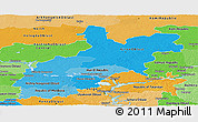 Political Shades Panoramic Map of Volgo-Vyatka