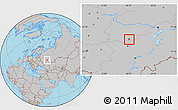 Gray Location Map of Saransk