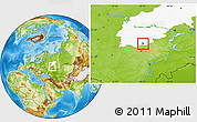 Physical Location Map of Saransk, highlighted grandparent region