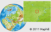 Physical Location Map of Saransk