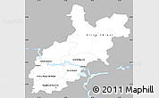 Gray Simple Map of Volgo-Vyatka, single color outside