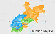 Political Simple Map of Volgo-Vyatka, single color outside