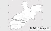 Silver Style Simple Map of Volgo-Vyatka, cropped outside
