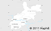 Silver Style Simple Map of Volgo-Vyatka, single color outside