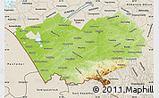 Physical Map of Altai Krai