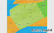 Physical 3D Map of Rebrikhinskiy, political outside